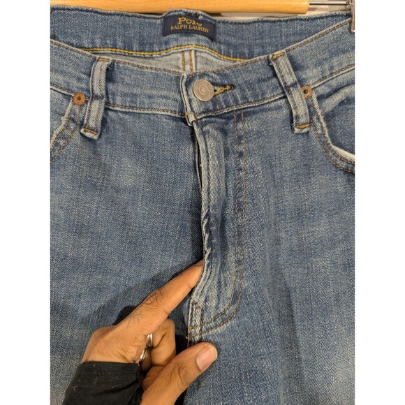 Polo Ralph Lauren Jeans Men Sz 34 The Hampton Relaxed Straight Blue Denim Pants - Picture 3 of 9